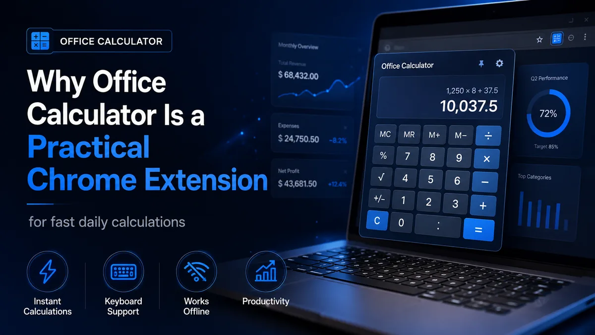 Premium hero image for Office Calculator Chrome extension article